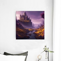 Ready To Hang Canvas Wall Art Print 16X16 Dark Fantasy Castle Home Decor - £31.96 GBP