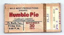 Humble Pie Ticket Stumpf November 30 1973 Fort Worth Texas - $59.39