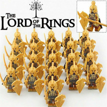 LOTR The Hobbit Noldor Elf Warrior Elves Army set 21 Minifigure Building Blocks - £22.06 GBP