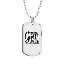 Girl In Love With A Fisherman Fishing Necklace Stainless Steel or 18k Gold Dog  - £37.92 GBP+
