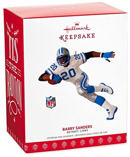 Hallmark Keepsake 2017 NFL Detroit Lions Barry Sanders Christmas Ornament - $26.00