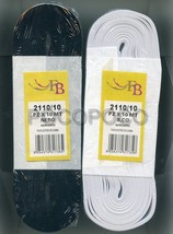 Chevron Elastic Ribbon Height 10 MM 2110/10 Stretch White or Black - £1.28 GBP+
