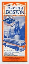 The Gray Line Seeing Boston Sightseeing Tours Brochure 1950&#39;s - $17.82