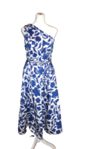 Kate Spade New York Sabrina Belted Floral Dress Blue White One Shoulder ... - £71.10 GBP