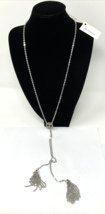 Silver Spoon Jewelry NT-Scarlett Silver Necklace 21&quot; Diameter Length 28&quot;... - £30.29 GBP