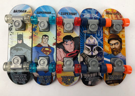 Lot of 5 Finger Skateboard Star Wars Clone Wars / Young Justice McDonald&#39;s Kids - £14.07 GBP