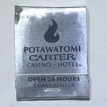 Potawatomi Carter Bingo Casino Hotel Wisconsin Match Book Matchbox - £3.87 GBP