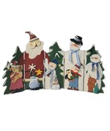 Holiday Five Panel Santa Snowman Screen Decor 18 1/2 × 33&quot; - $1,793.77 MXN