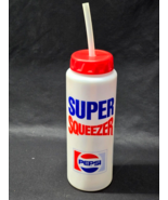 Vintage 1980s PEPSI Super Squeezer Plastic Sports Water Bottle With Stra... - $10.78 CAD
