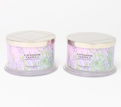 HomeWorx by Slatkin &amp; Co. Set of 2 18oz. Lavender Vanilla Candles in    USED - £145.08 GBP