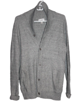 Men&#39;s Goodfellow Gray Button Front Cardigan Sweater W/ Pockets Shawl Nec... - $18.00
