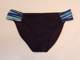 NEW a.n.a Mix &amp; Match Bikini Swimsuit Bottom Black Blue Size: XL NWT Ret... - $12.99