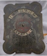 Vintage Brass 40 Year Perpetual Calendar 1944 to 1983 - $23.36