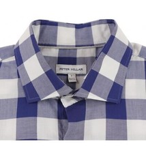 Peter Millar Oakbrook Summer Soft Sport Shirt Mens Large Blue Checks - £24.09 GBP