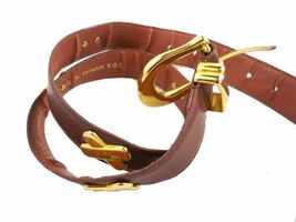 Harve Benard Holtzman Gold Studded Vintage Brown Belt Womens  1980S 26-2... - $250.76 MXN