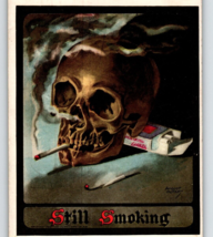 Skull Face Smoking Cigarette Postcard Ullman Fantasy Skeleton Head August Hutaf - £44.70 GBP