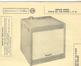 1956 Meteor Sears 4104-B Television Tv Photofact Manual Vintage 528.45000 Crt - £7.73 GBP