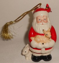 Mint In Box Lenox Woodland Santa Santa Ornament - £22.19 GBP