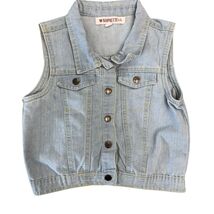 Nannette Kids Girls Denim Button Up Vest, Size 10 - $9.90