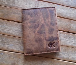 Men&#39;s Handmade Real Leather Trifold Wallet RFID - £22.43 GBP