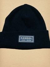 Kangol London New York Men&#39;s Pull On Knit Beanie Black &amp; Gold Patch Born... - £14.52 GBP