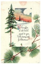 Loving Wish for Christmas 1924 Antique Postcard w/ 2c stamp Vintage - £11.61 GBP