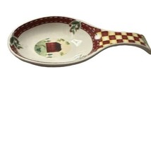 Thomson Pottery Beth Vincent Stephens Spoon Rest Check Country Farmhouse... - $12.75