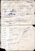 Bobby Fischer Chess Notes Manuscript Larsen Donner 1969 - £1,269.83 GBP
