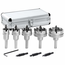 Ezarc Carbide Hole Saw Kit, 5 Piece Carbide Tipped Hole Cutter With Pilot, Alloy - £103.14 GBP