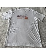 Travis Mathew Texas Doen't Wait....Graphic Men's White 100%Cotton T-shirt Size L - $25.98