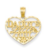14K Yellow Gold Daddy&#39;s Little Girl Heart Pendant - $334.98 CAD