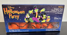 Disney Halloween Party Mickey Pumpkin Head Plastic String Lights Store Exclusive - $29.69