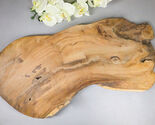 Large Bohemian Rustic Live Edge Teak Wood Charcuterie Cheeseboard 23"L - $91.99