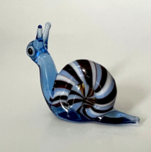 Murano Glass, Handcrafted Unique Lovely Mini Snail Figurine, Glass Art - $15.82