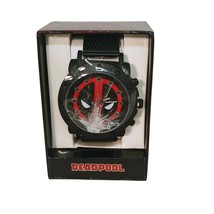 Marvel Deadpool Mens Black Quartz Watch - Crystal Shattered 4 parts (band, case) - £11.38 GBP