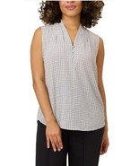 Adrianna Papell Womens Top White Multicolor Sleeveless Breathable Relaxe... - $48.01 CAD