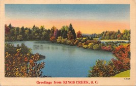 Kings Creek South Carolina~Greetings From Postcard 1940s - £7.54 GBP
