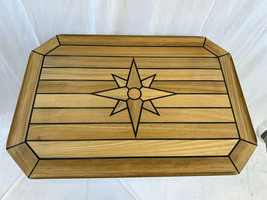 Boat Rectangular Teak Table Top 20.0x29.5 inch Square Corner Marine Yacth RV  - £284.20 GBP+