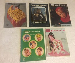 Lot of 5 Vintage Spinnerin Magazines, Vol 169, 200, 203, 221, 223 - CRAFTS - $300.08 MXN