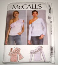 McCall&#39;s Pattern M7753 Sz Sz 14-22 One Shoulder Top Flounce Options Uncut - £7.86 GBP