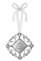 Ganz Christmas Valentine&#39;s Day Loving Thought Ornament with Sentiment (Heart) - £6.60 GBP