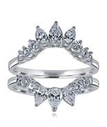 Lab Grown Diamond Tiara Enhancer 1.20 CT Wedding Ring 14k White Gold - $1,371.68 CAD