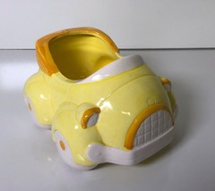 Vintage Napco Yellow Ceramic Convertible Car Planter Candy Dish - $24.49