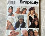 VTG 1990s Simplicity Sewing Pattern 8699 Ten Hat Styles, One Size, Complete - $12.19