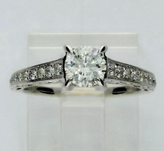 Round Cut 1.75Ct White Moissanite 925 Sterling Silver Engagement Ring Size 5.5 - £115.39 GBP