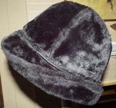 Vintage Resistol Fedora Hat Black Fur Mouton Ear Flaps Size Medium - £19.82 GBP