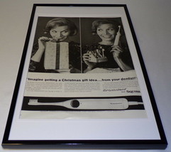 1963 Broxodent Toothbrush Framed 11x17 ORIGINAL Vintage Advertising Poster - £54.17 GBP