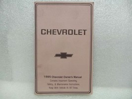 Owners Manual For 1985 Chevrolet Chevy Car Coupe Sedan Station Wagon 16119 - $16.82