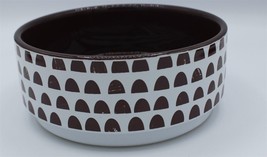 Top Paw White and Brown Half Moon Ceramic Dog Bowl - 26 FL OZ - Worn Loo... - £3.95 GBP