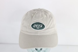 Deadstock Vintage NFL Spell Out New York Jets Football Dad Hat Cap Beige... - £33.48 GBP